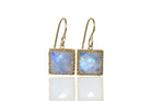 Unique Gold Rainbow Moonstone Earrings Earrings Anemone Jewelry