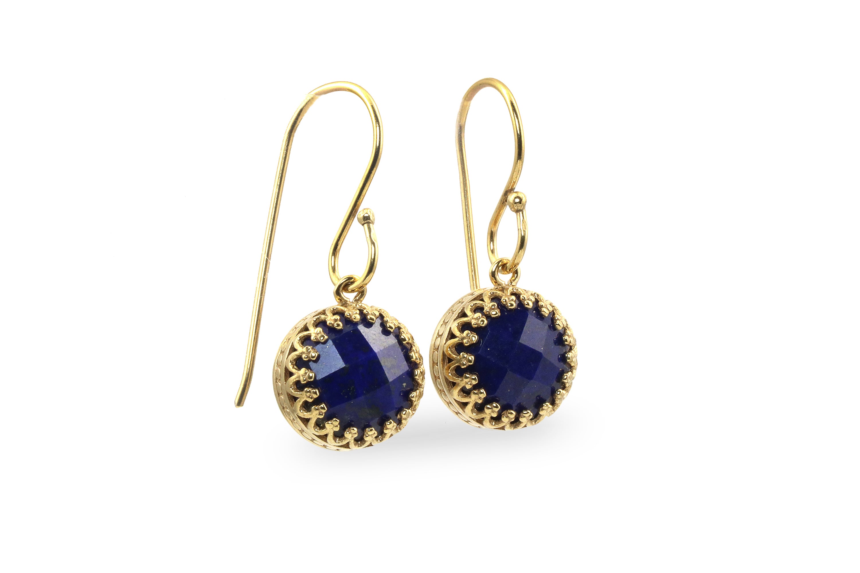Stylish Dainty Dangle Lapis Lazuli Gold Earrings Earrings Anemone Jewelry