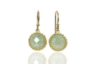 Green Aventurine Dainty Gold Earrings Earrings Anemone Jewelry