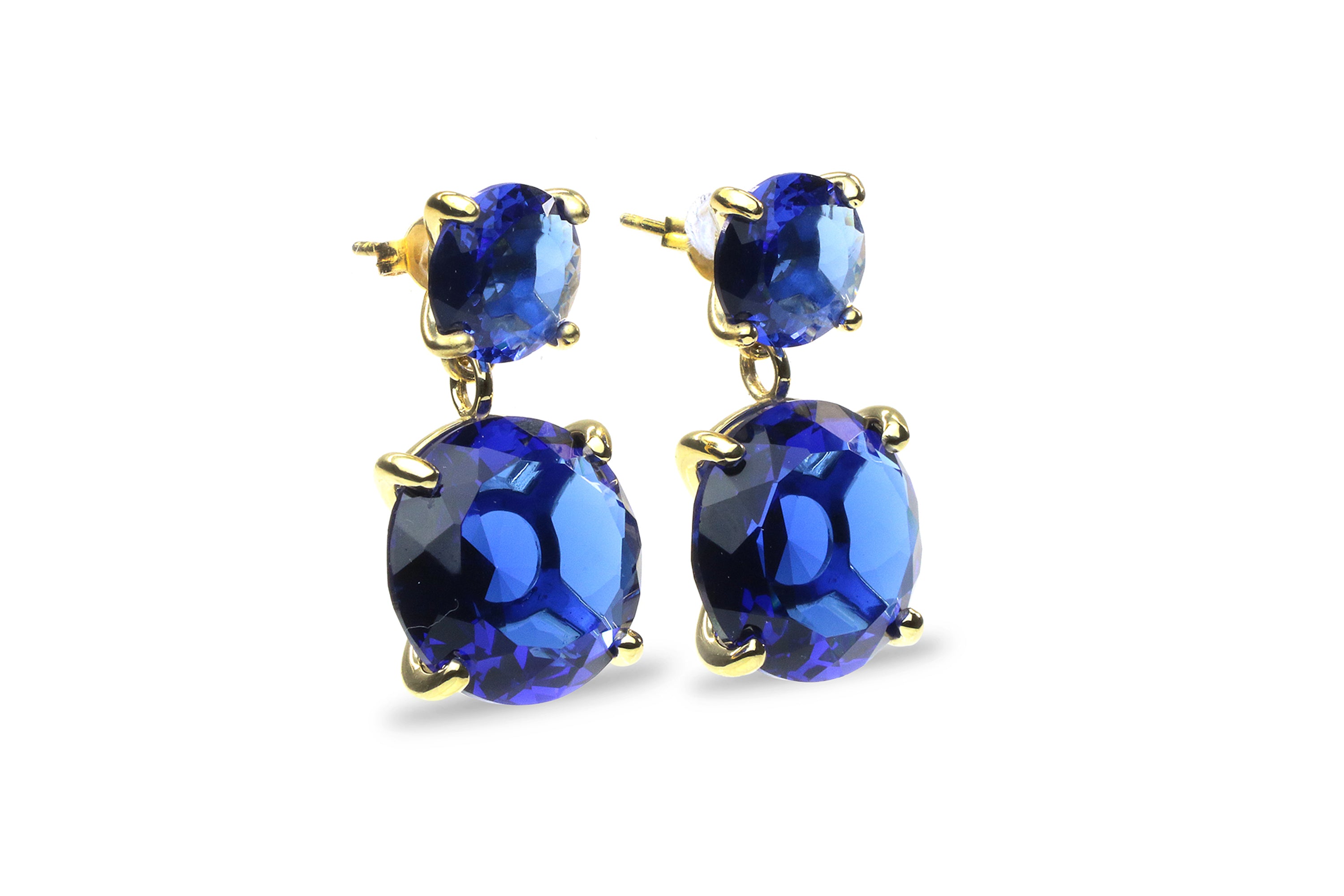 Blue Sapphire Gemstone Sterling Silver Earrings Earrings Anemone Jewelry