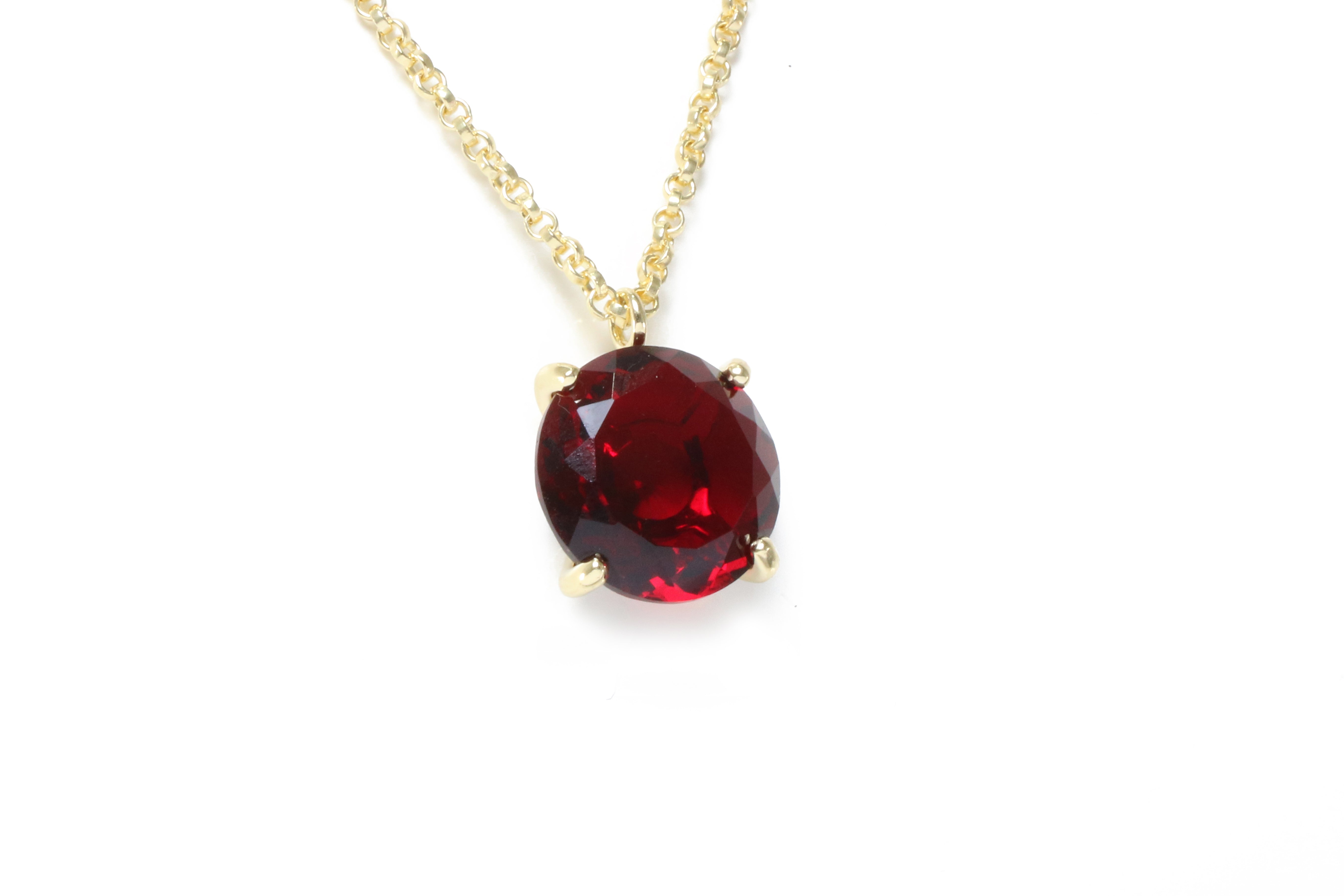 Glamorous Garnet Necklace in 14k Gold Filled necklaces Anemone Jewelry