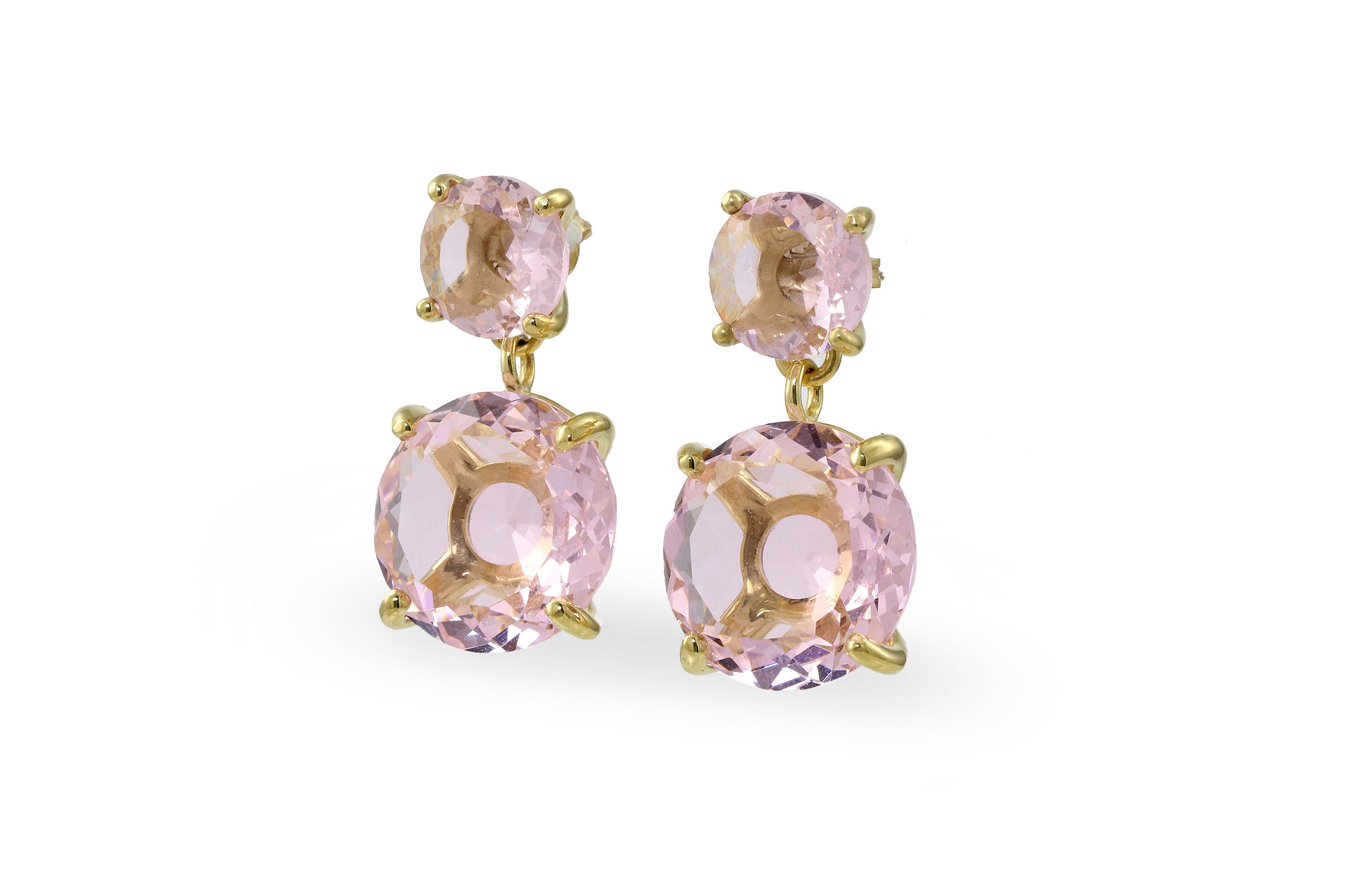 Lovely Rose Quartz Gold Filled Earrings Earrings Anemone Jewelry