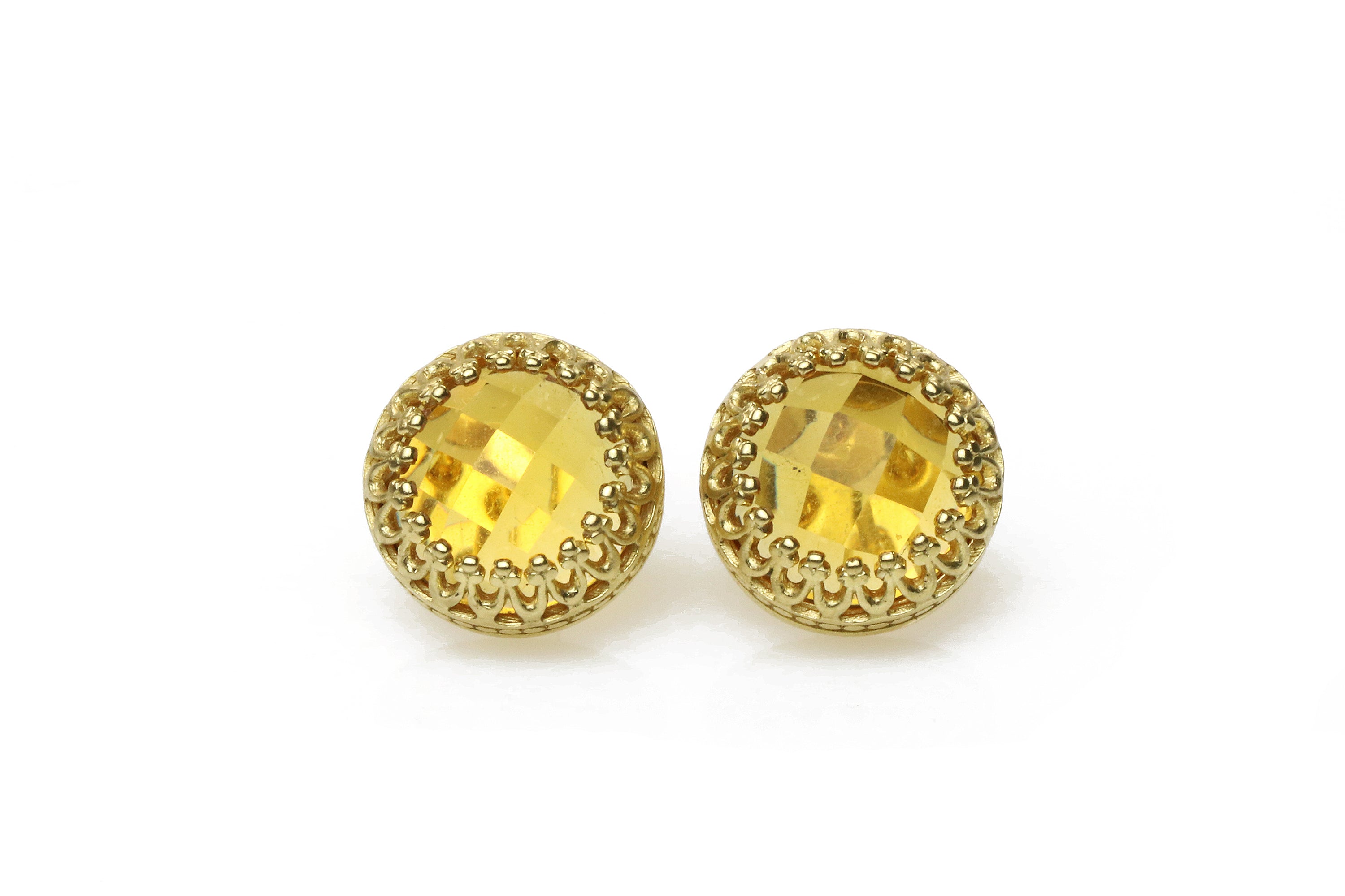 Citrine Earrings in 925 Sterling Silver Earrings Anemone Jewelry