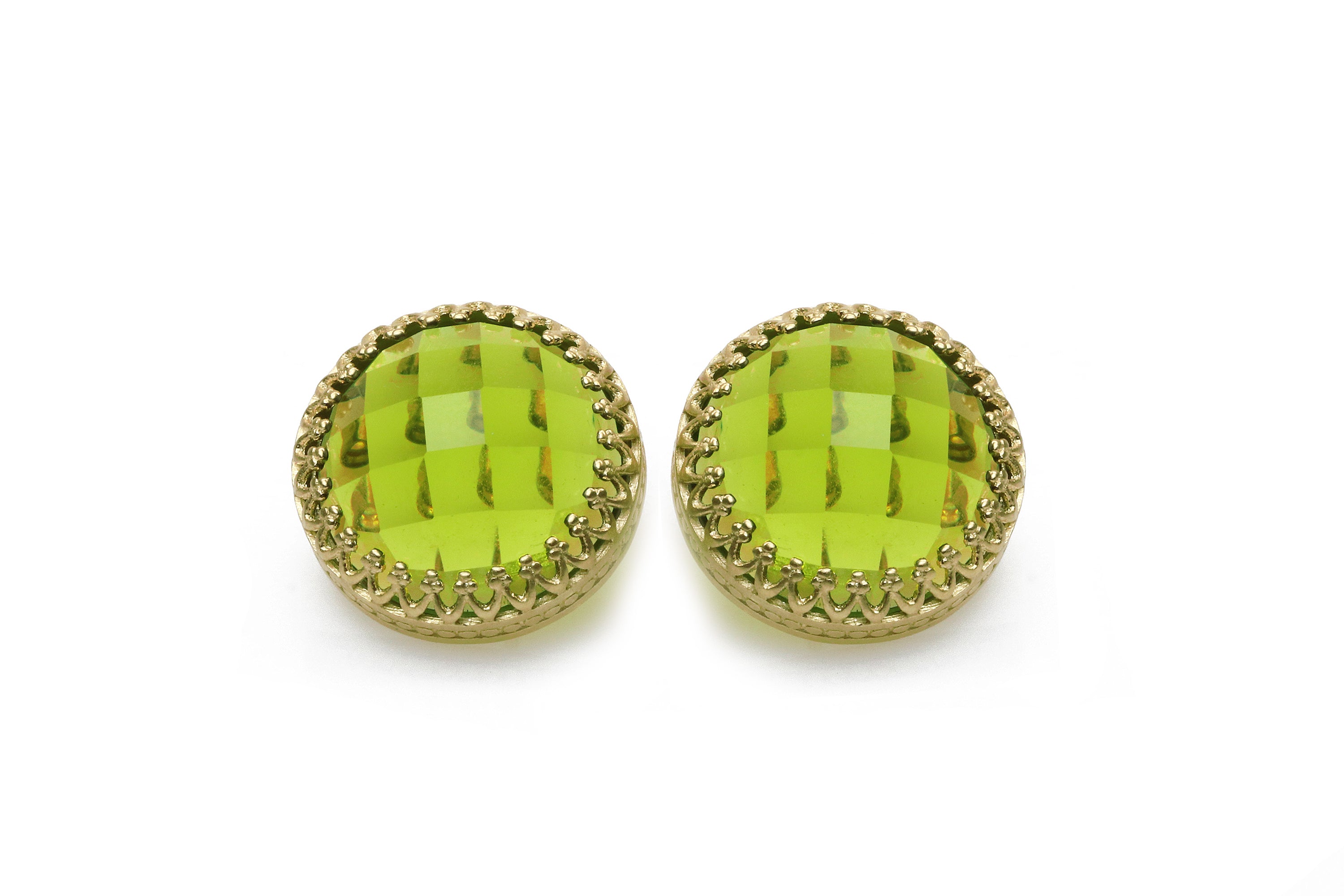 Lush Peridot Jewelry Handmade Sterling Silver Stud Earrings Earrings Anemone Jewelry
