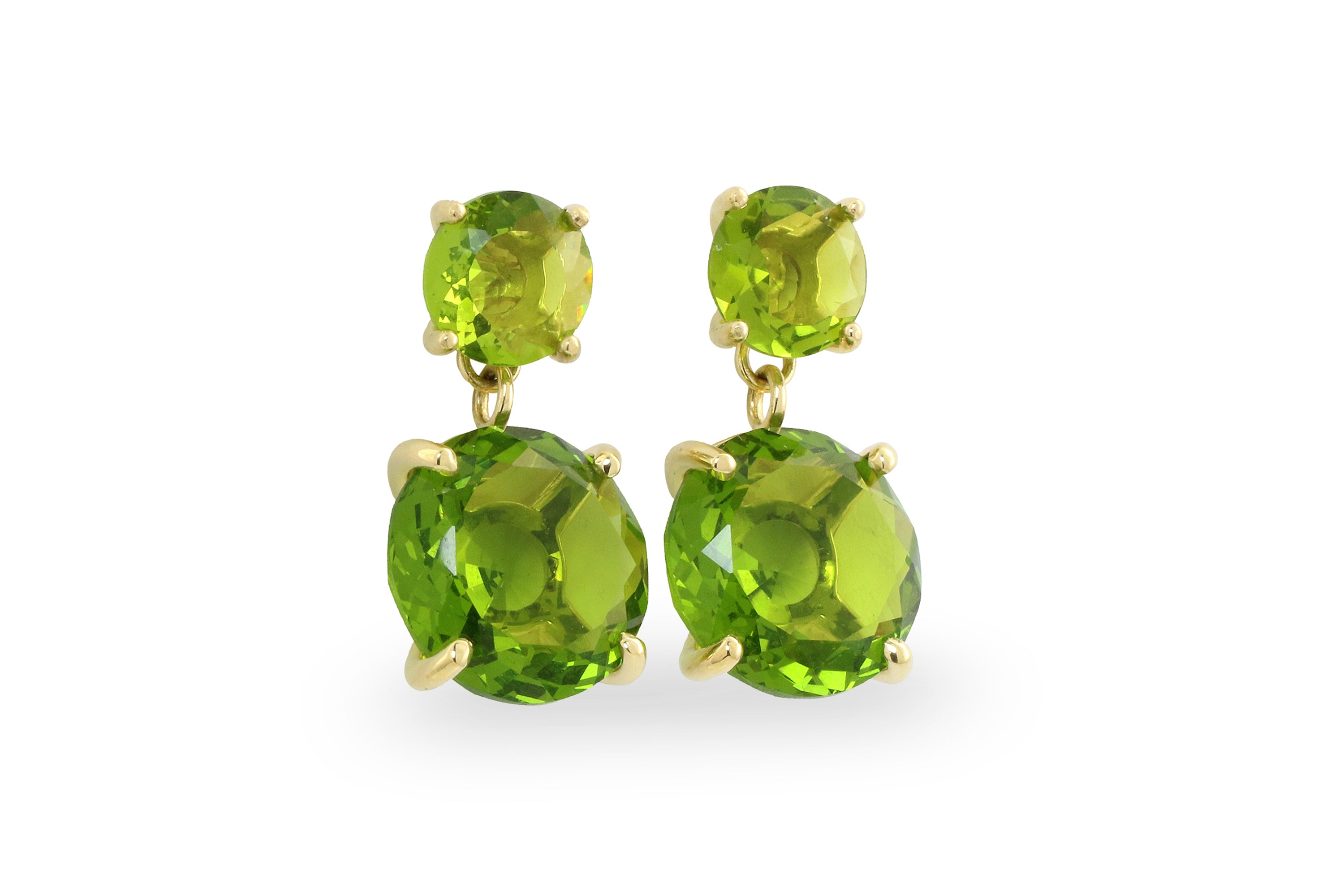 Luxurious Peridot Earrings in Sterling Silver Earrings Anemone Jewelry