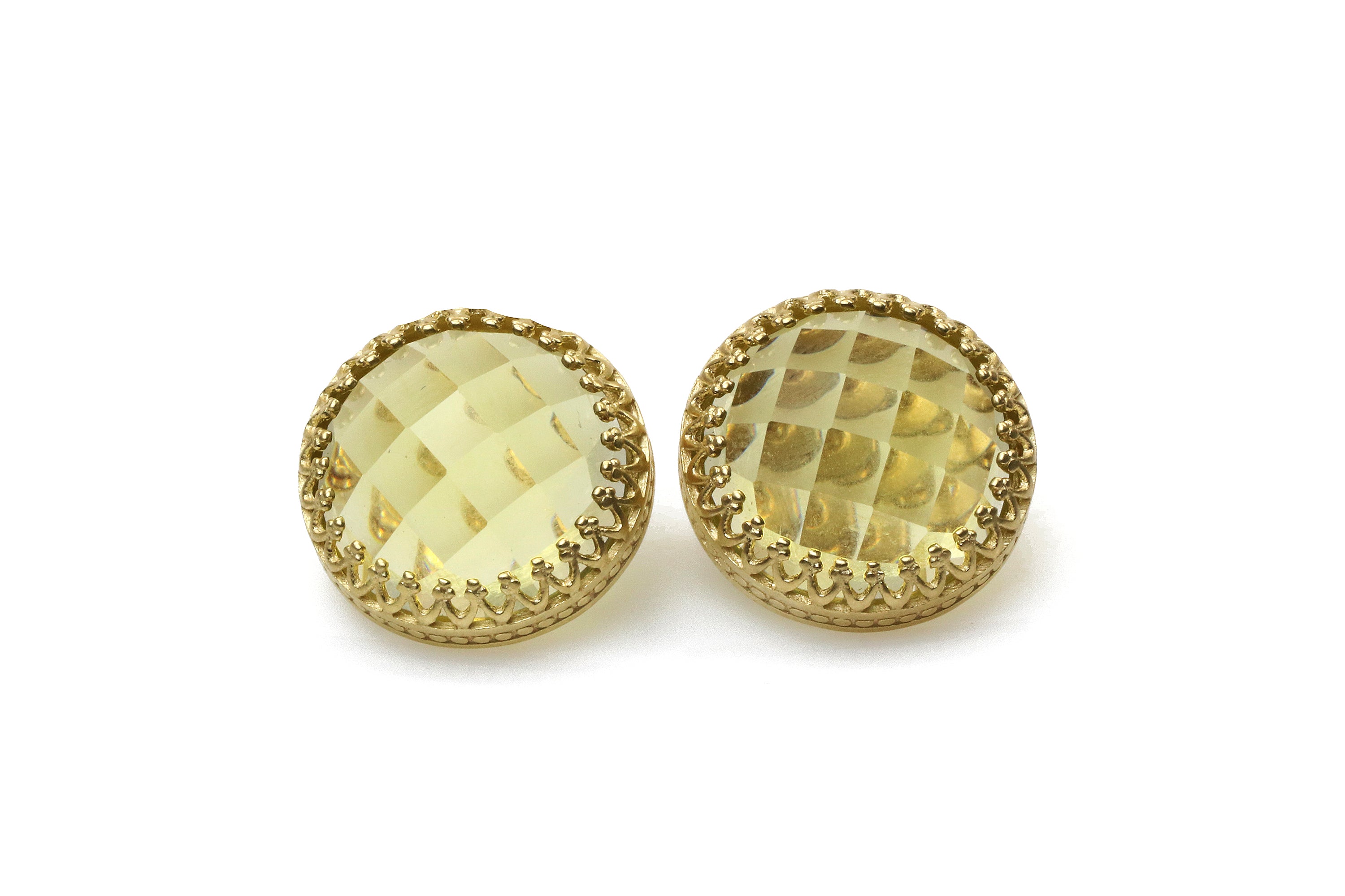 Stylish Statement Gold Filled Lemon Quartz Earrings Earrings Anemone Jewelry