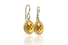 Oval Dangling Citrine Earrings Earrings Anemone Jewelry