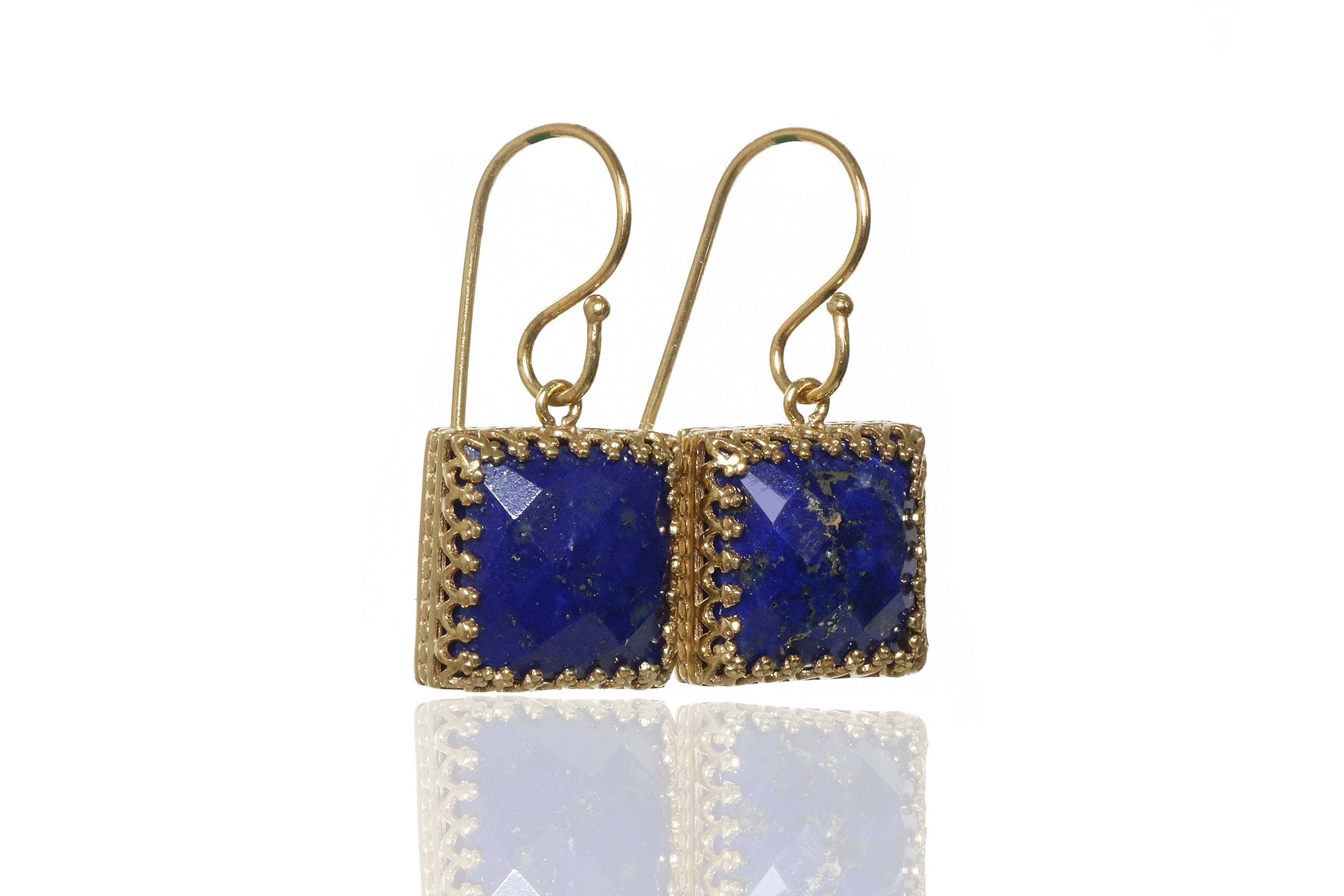 Intricate Lapis Lazuli Sterling Silver Earrings Earrings Anemone Jewelry