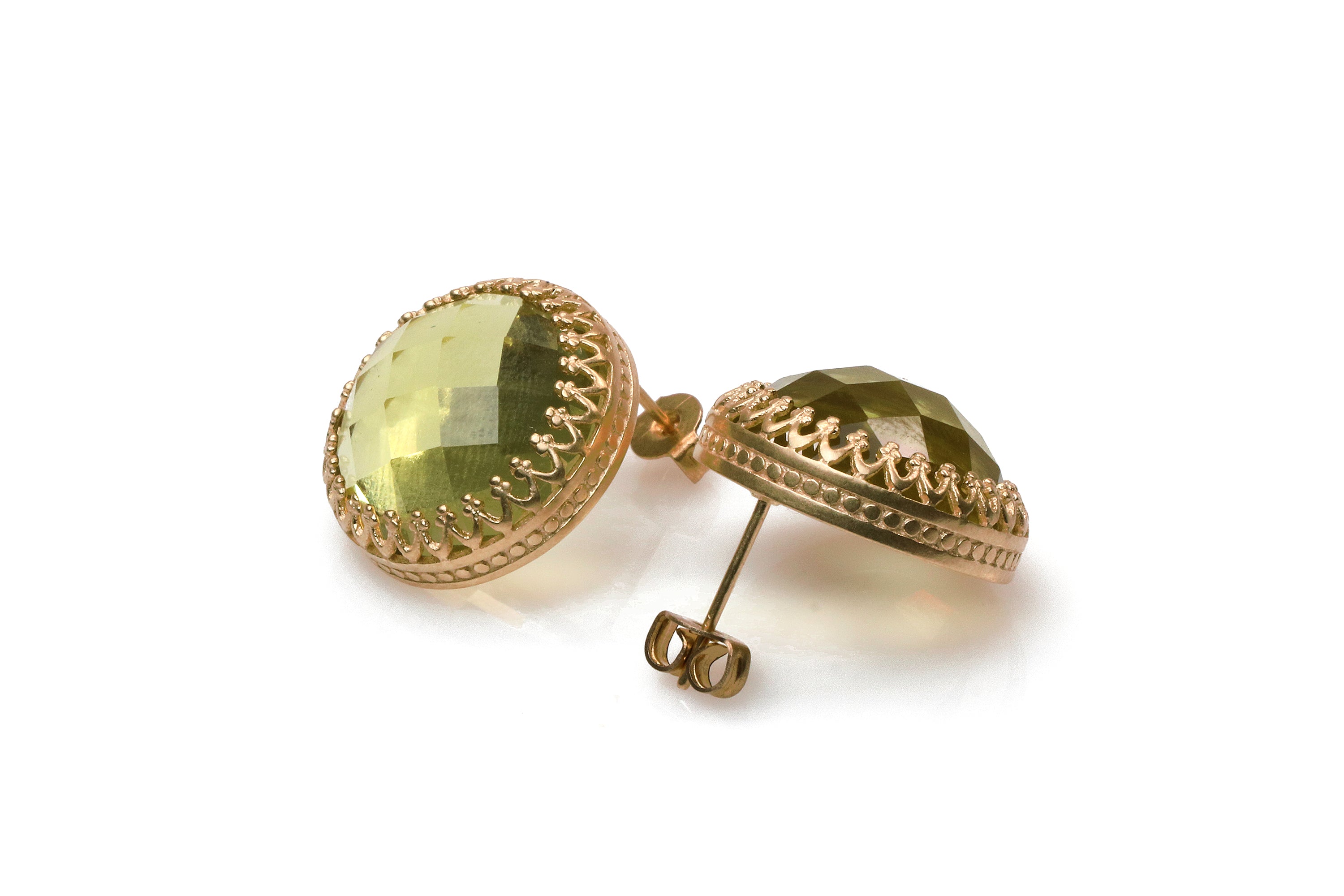 Stylish Statement Gold Filled Lemon Quartz Earrings Earrings Anemone Jewelry