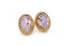 Oval Amethyst Earrings in 14k Gold Filled Dangles Earrings Anemone Jewelry
