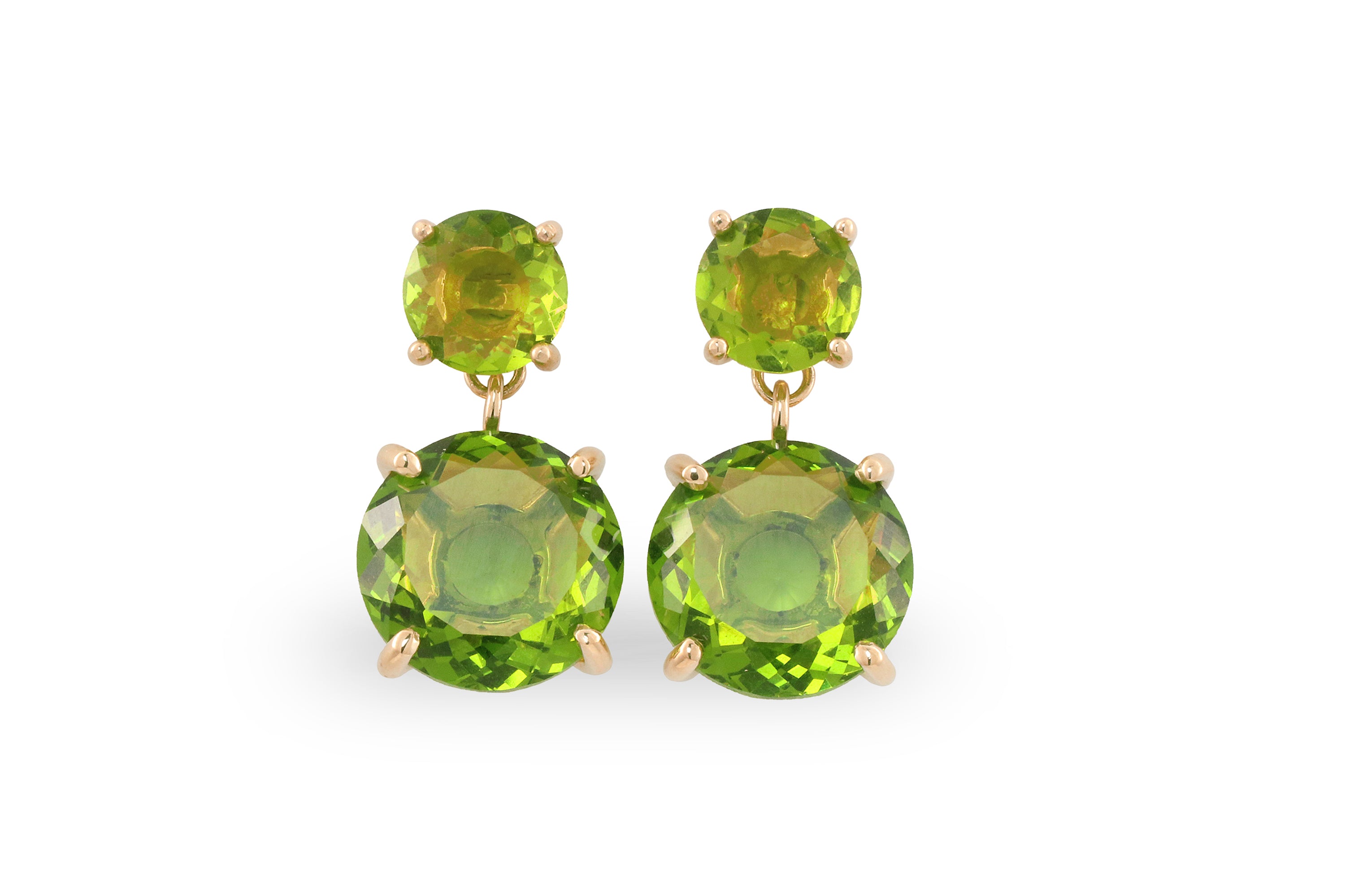 Luxurious Peridot Earrings in Sterling Silver Earrings Anemone Jewelry