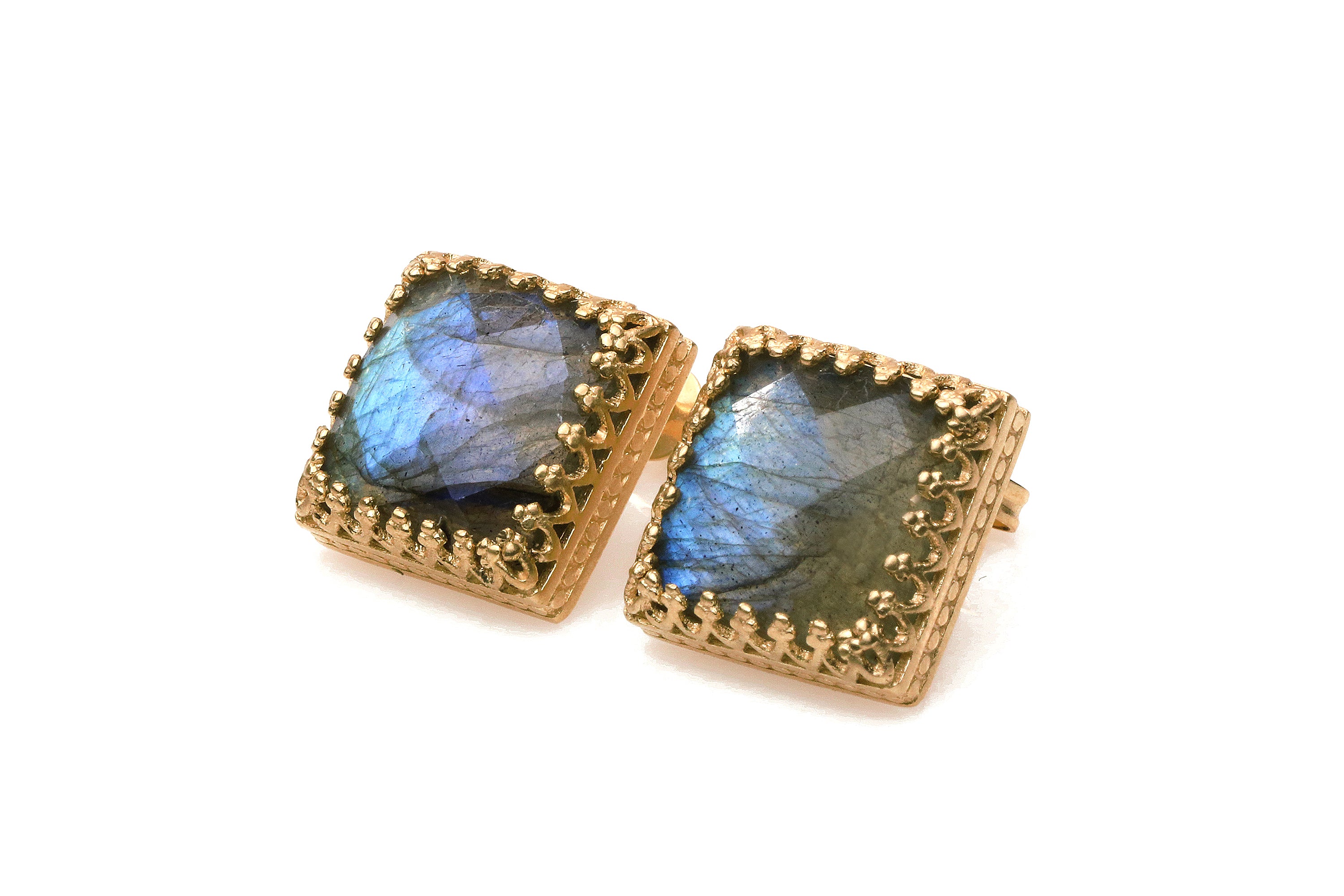 Stunning 925 Sterling Silver Labradorite Earrings Earrings Anemone Jewelry