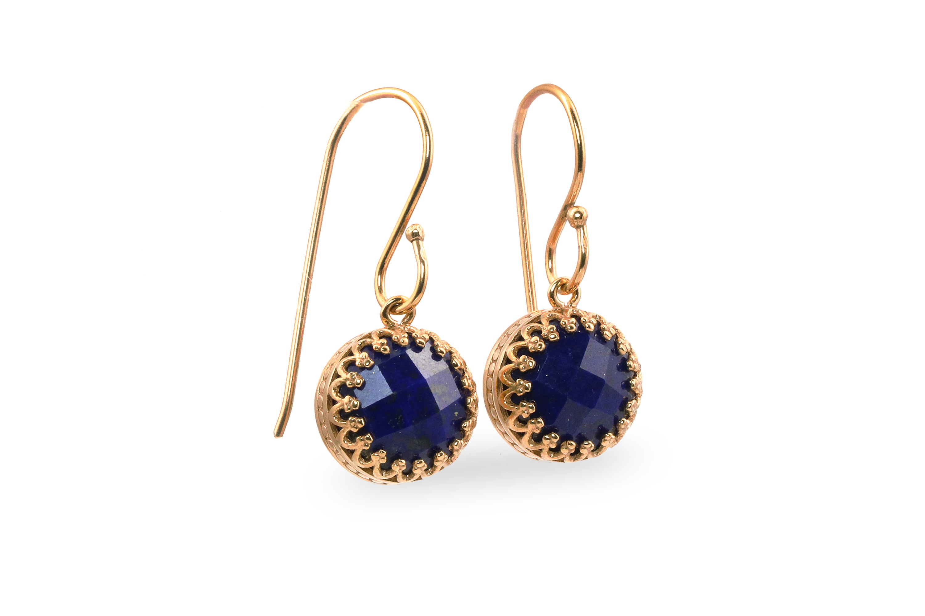 Stylish Dainty Dangle Lapis Lazuli Gold Earrings Earrings Anemone Jewelry