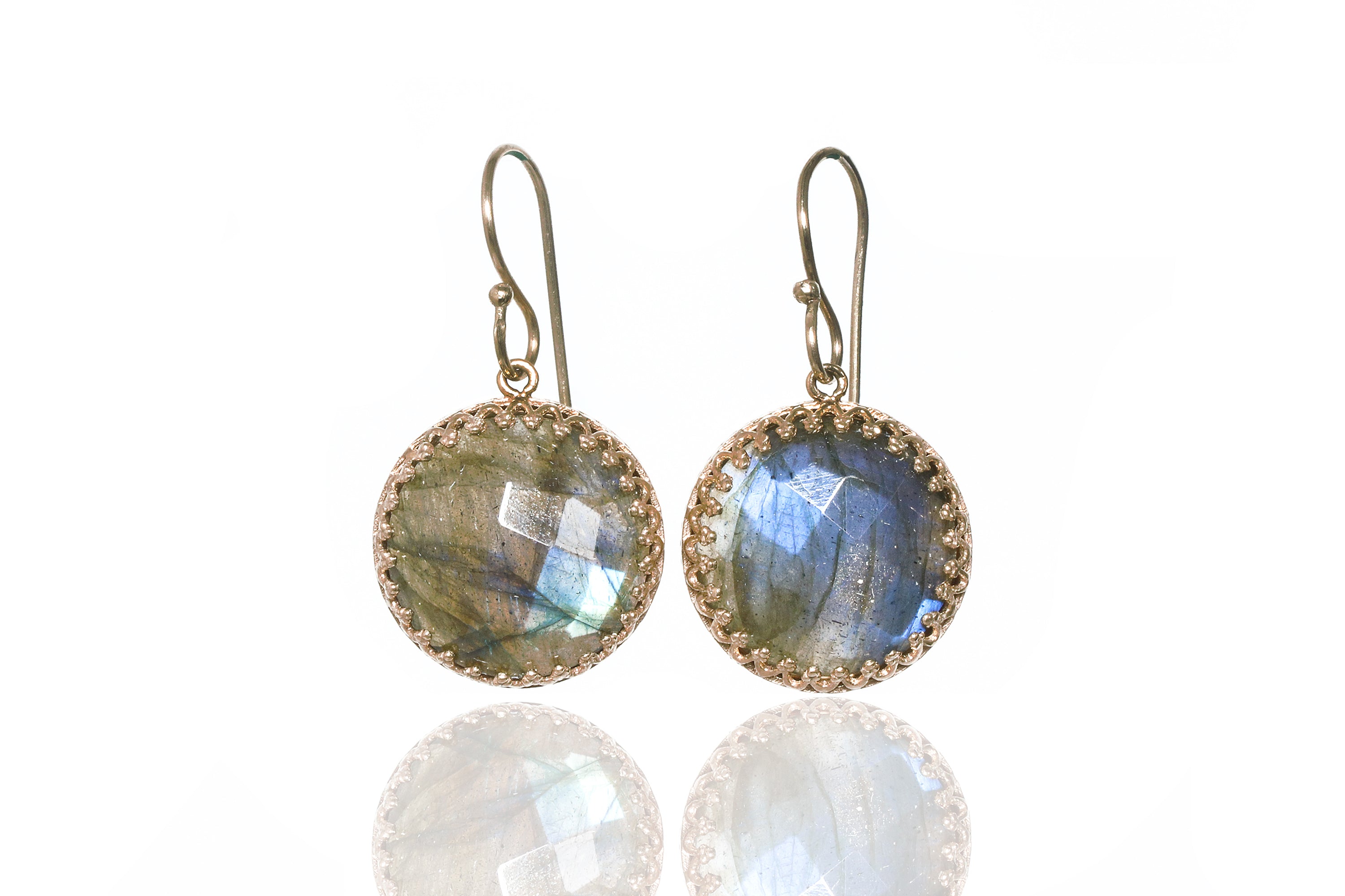 Luminescent Labradorite 14k Gold Earrings Earrings Anemone Jewelry