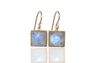 Unique Gold Rainbow Moonstone Earrings Earrings Anemone Jewelry