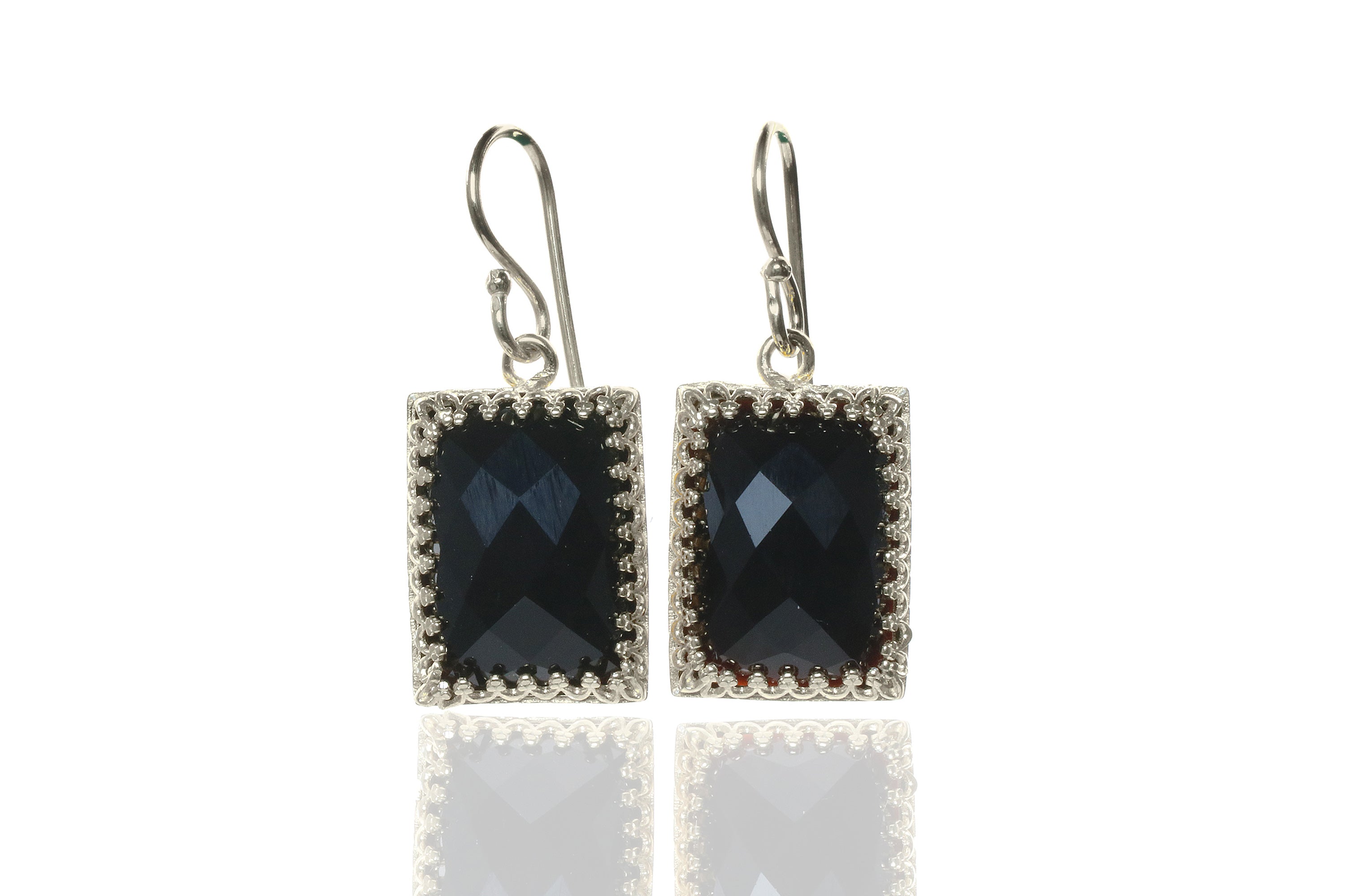 Bold Black Onyx Gold Filled Earrings Earrings Anemone Jewelry