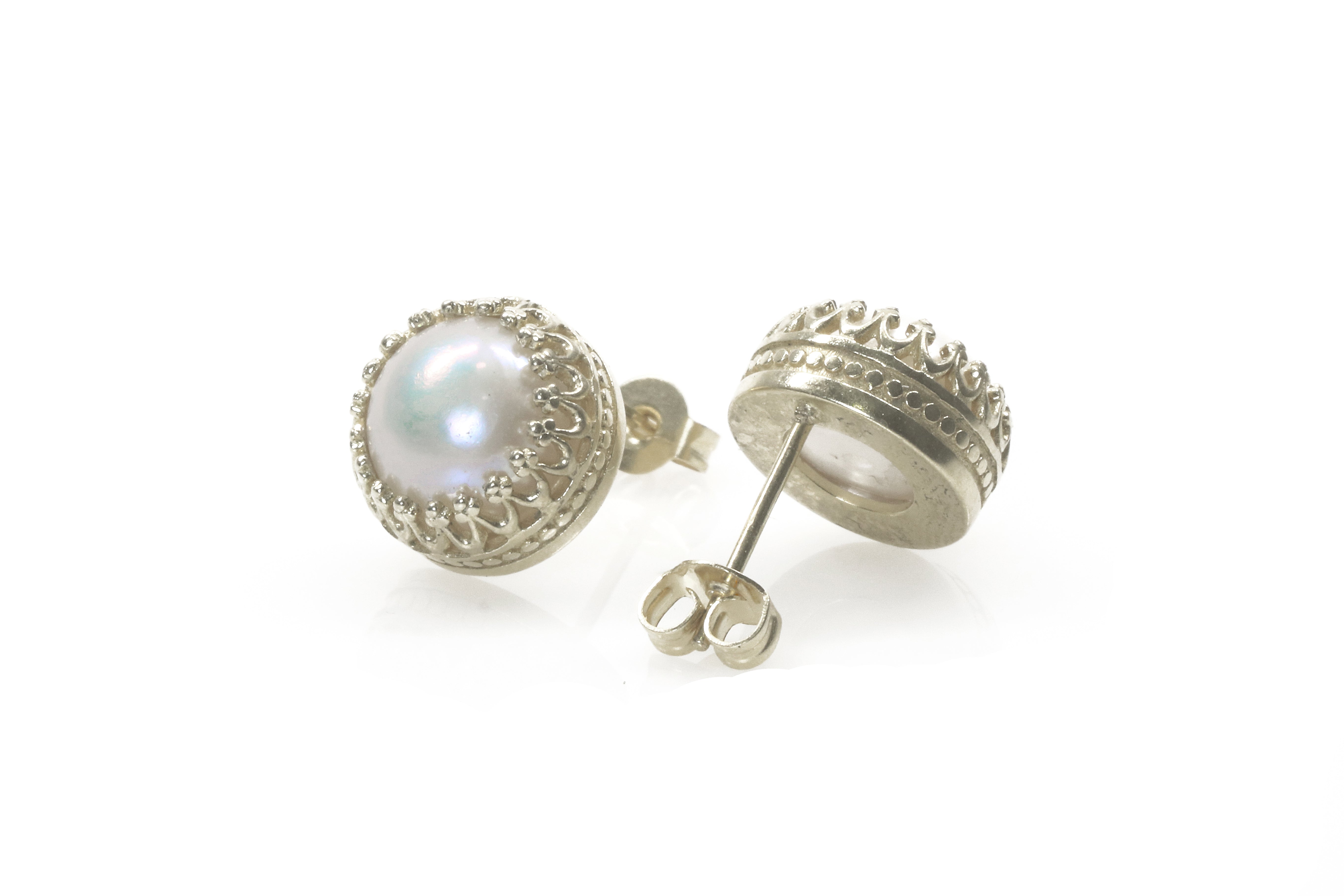 Pearl Earrings Set in 925 Sterling Silver - Delightful June Birthstone Earrings, Wedding Earrings, Mom Earrings - Gifts and Fashion Earrings Anemone Jewelry