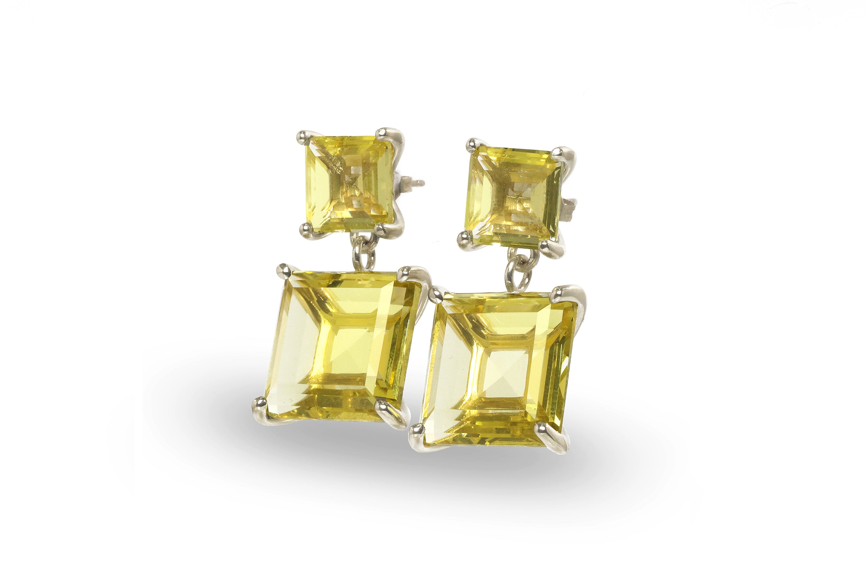 Lemon Quartz Sterling Silver Earrings Earrings Anemone Jewelry