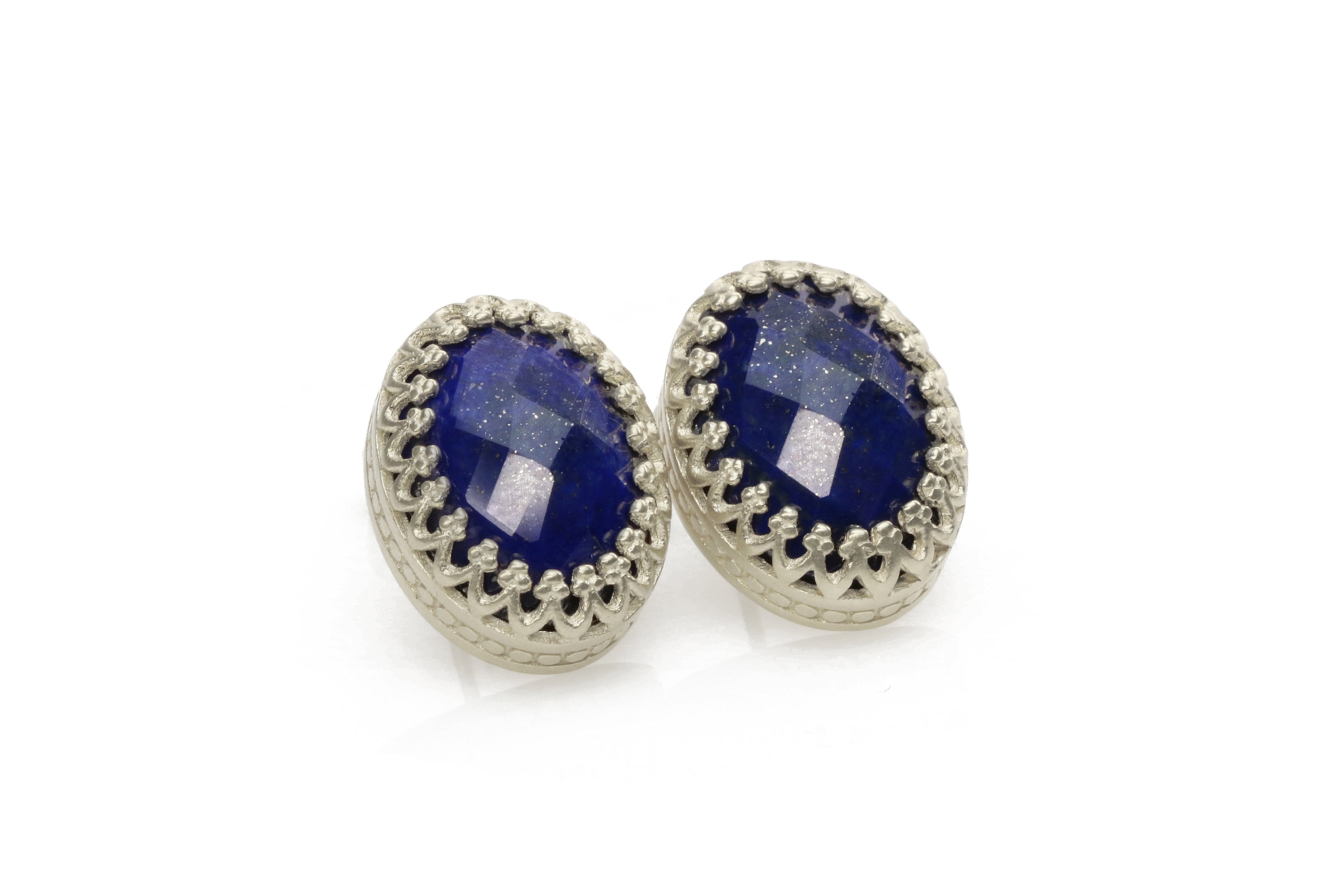 925 Sterling Silver Lapis Lazuli Dainty Earrings Earrings Anemone Jewelry