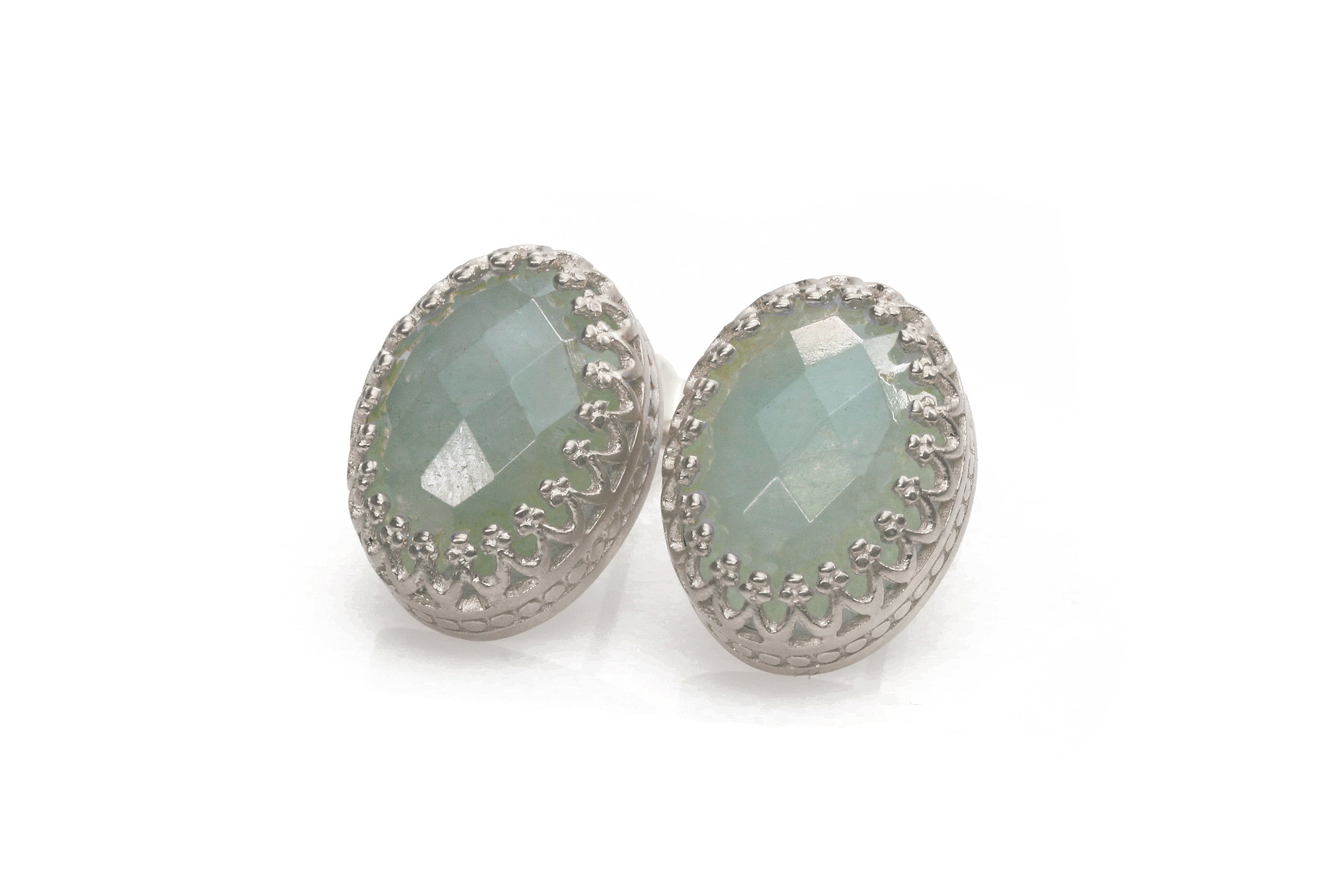 Oval Aquamarine Gold Filled Earrings Earrings Anemone Jewelry