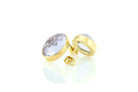 Gold Bezel Oval Cut Tanzanite Stud Earrings Earrings Anemone Limited