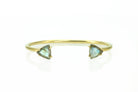 925 Sterling Silver Labradorite Triangle Cut Cuff Bracelet Bracelets Anemone Unique