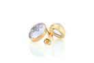 Gold Bezel Oval Cut Tanzanite Stud Earrings Earrings Anemone Limited