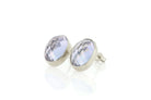 Gold Bezel Oval Cut Tanzanite Stud Earrings Earrings Anemone Limited